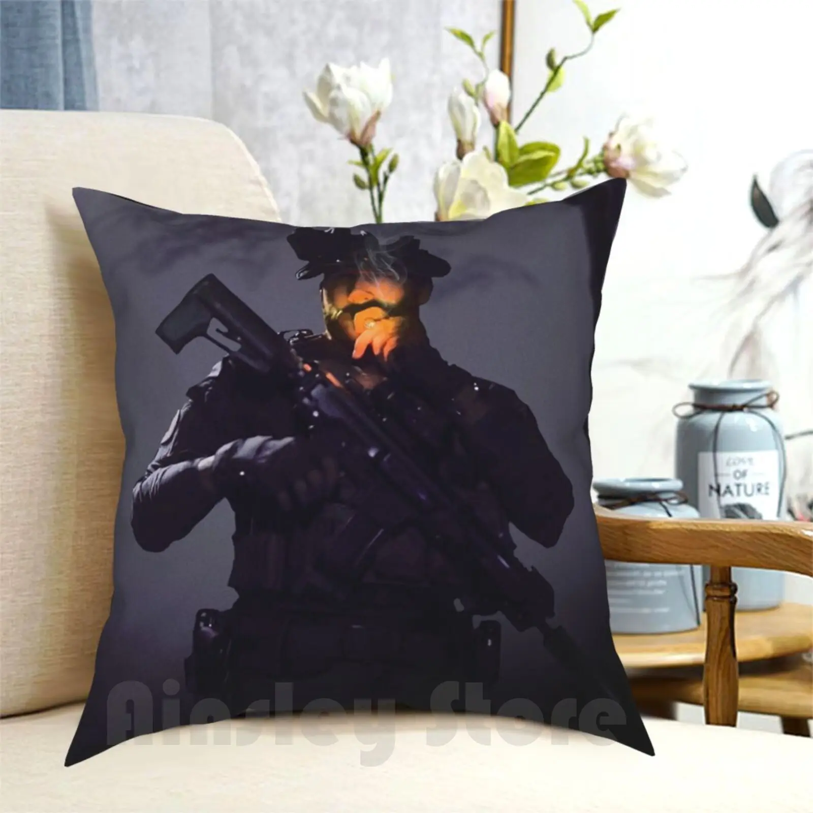 Modern Warfare Going Dark Pillow Case Printed Home Soft DIY Pillow cover Modern Warfare Captain Captain Price Tactical Spec