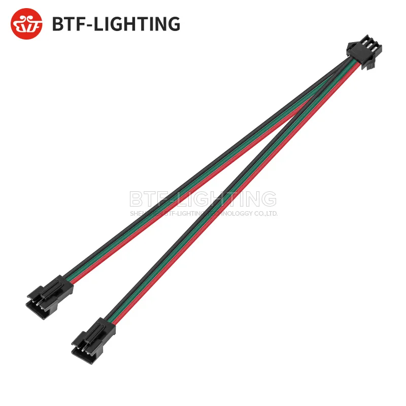 40cm 3pin 4pin SM JST Connector 1 To 2 Male and Female for WS2812B WS2811 SK6812 WS2815 WS2813 WS2801 SK9822 LED Strip Lights