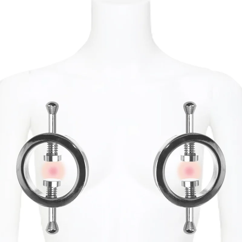 Metal nipple clips Stimulator Female breast nipple Clamps Bondage Restraints Flirting Teasing women sex toy slave Couple play