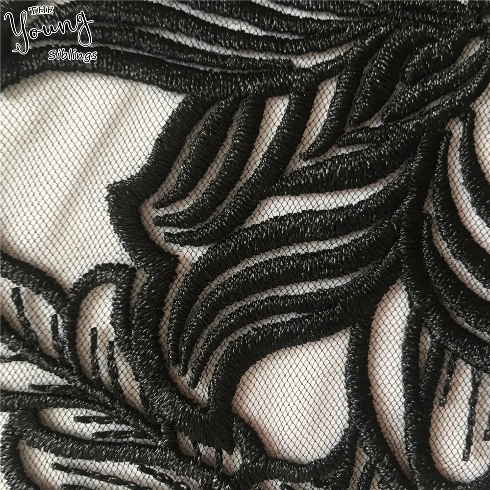 New arrive Embroidery Lace collar Black Organza Fabric Lace neckline Applique Sewing Trim DIY Dress Decorate Accessories YL1600