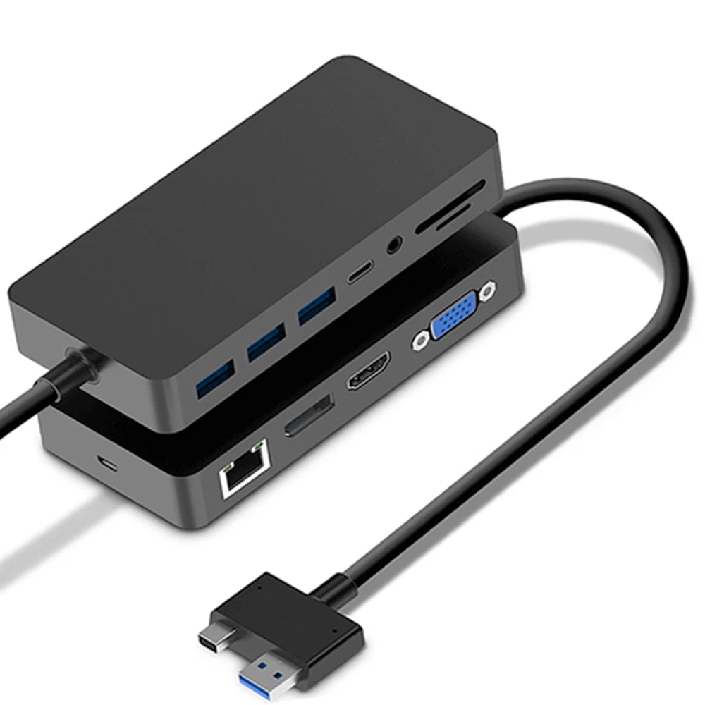 usb 30 mini dp para 4k hd dp vga 35 audio gigabit ethernet sd hub de leitor de cartao tf para microsoft surface pro 11 em 1 01