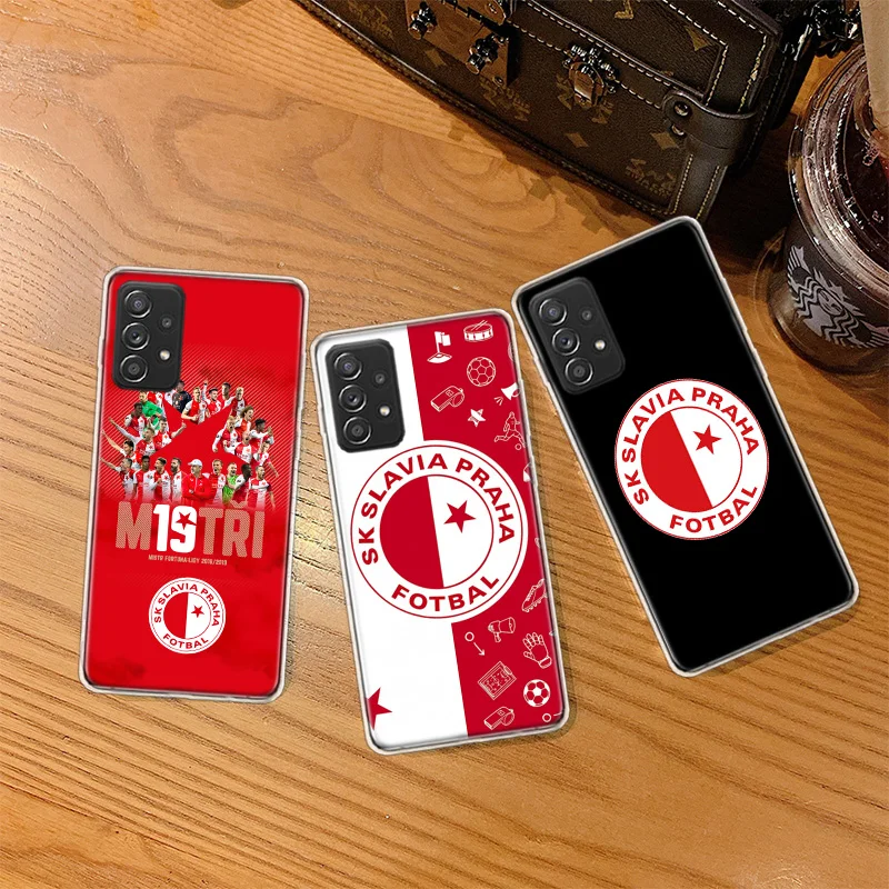 Sk Slavia Praha Czech Republic Phone Case For Galaxy A12 A22 A32 A42 A52 A52S A72 Samsung A73 A53 A33 A23 A13 A9 A8 A7 A6 Plus C