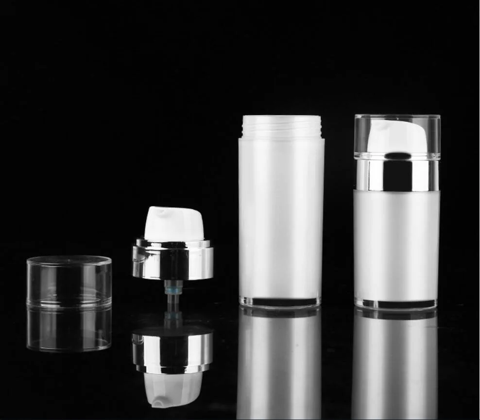 

30ML acrylic silver airless bottle lotion emulsion serum liquid foundation whitening essence recovery complex cosmetic packing