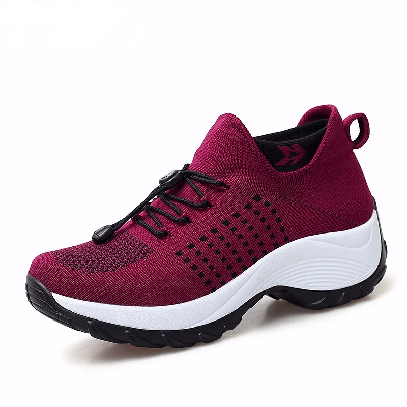 Women Sneakers Outdoor Casual Fashion Shake Shoes Breathable Platform Walking Shoes