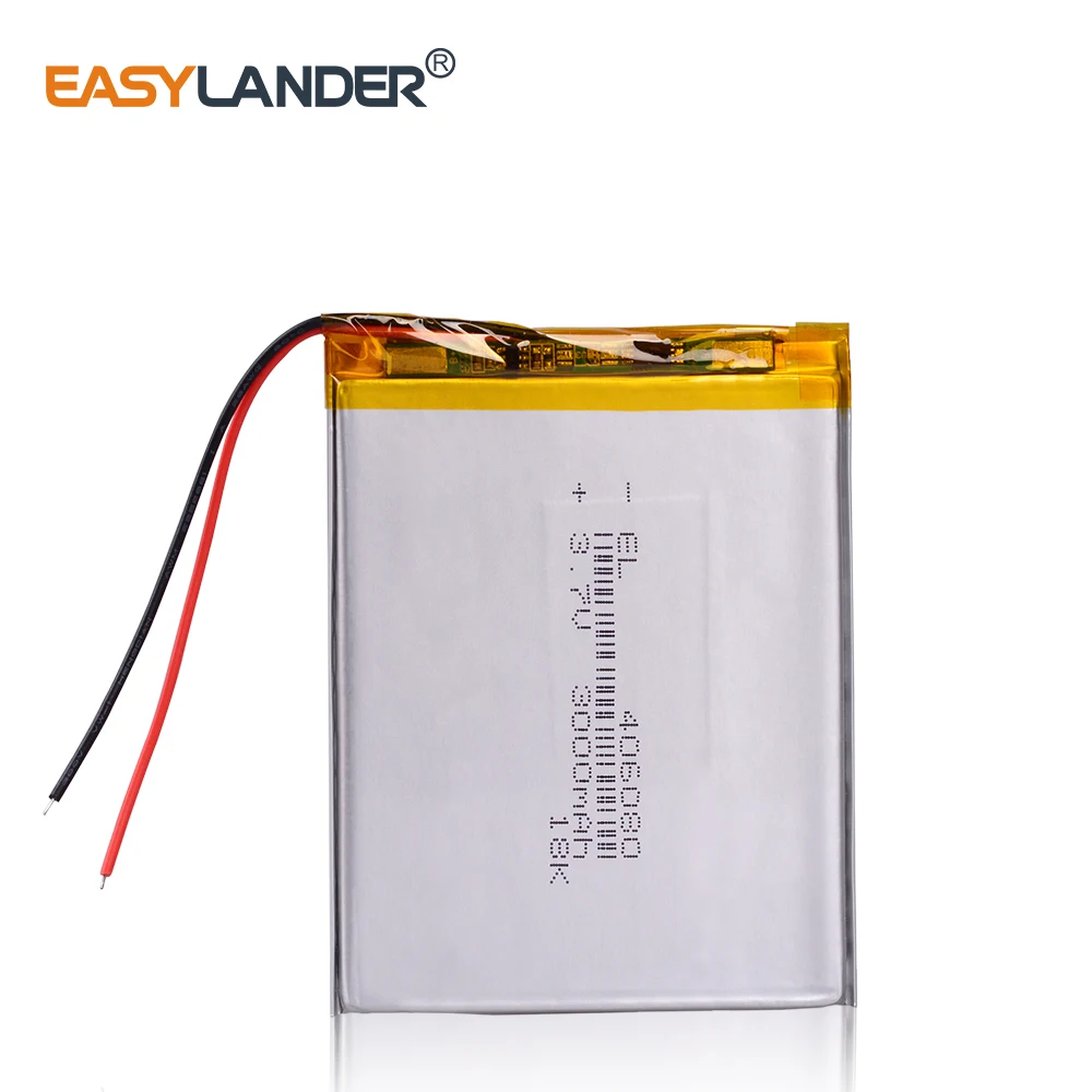 10 шт./лот 406080   3,7 В 3000 мАч перезаряжаемая литий-ионная полимерная батарея для электронной книги КПК портативный DVD 395979