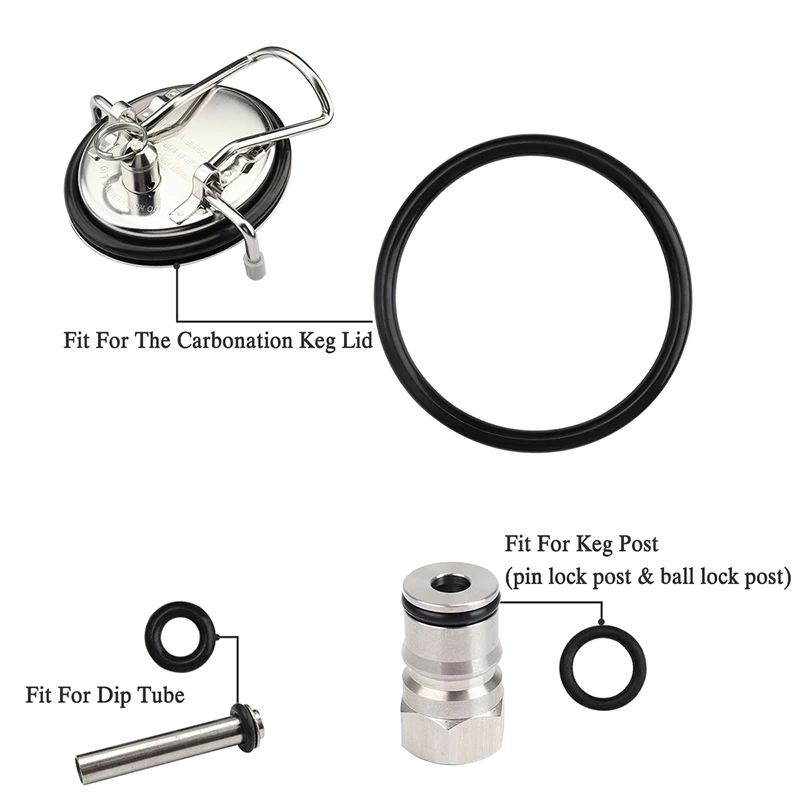 10 pieces / lot,Brand new Cornelius Type Food Grade Rubber O ring Keg Seal replacement Kit