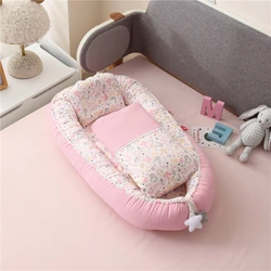 85*50cm Portable Baby Crib with Quilt Blanket Newborn Nursery Bed Cotton Babynest Bedding Set Baby Bed in Bed Bionic Uterine Bed