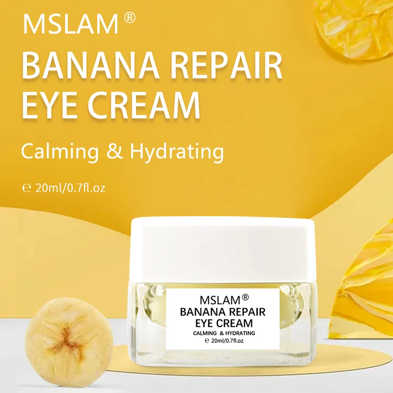 MSLAM Banana Eye Cream Anti-Wrinkle Cream Anti Aging Remove Eye bags Dark Circles Whitening Moisturizing Skin Care 20g