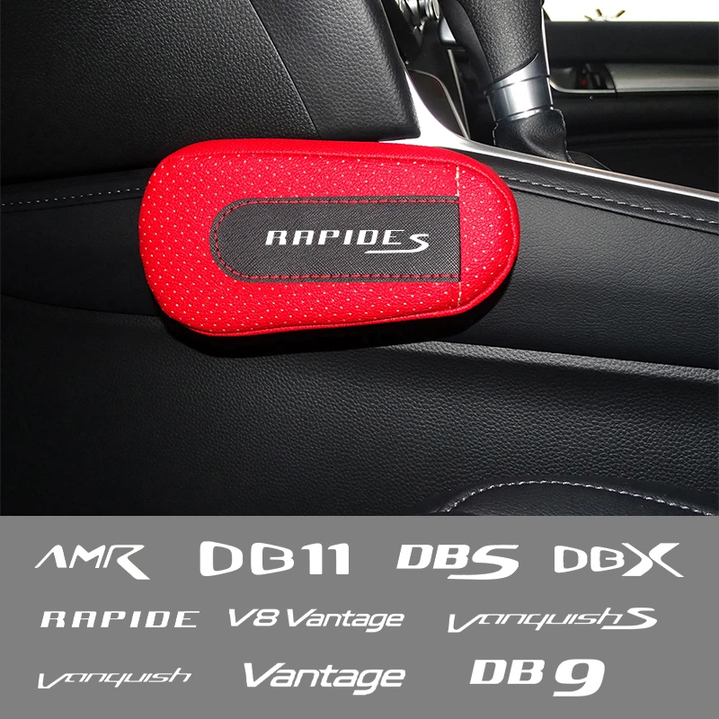 Car soft leather leg pads knee pads seat support elbow support For Aston Martin DBX DBS V12 DB11 DB9 Rapide AMR car Accessories