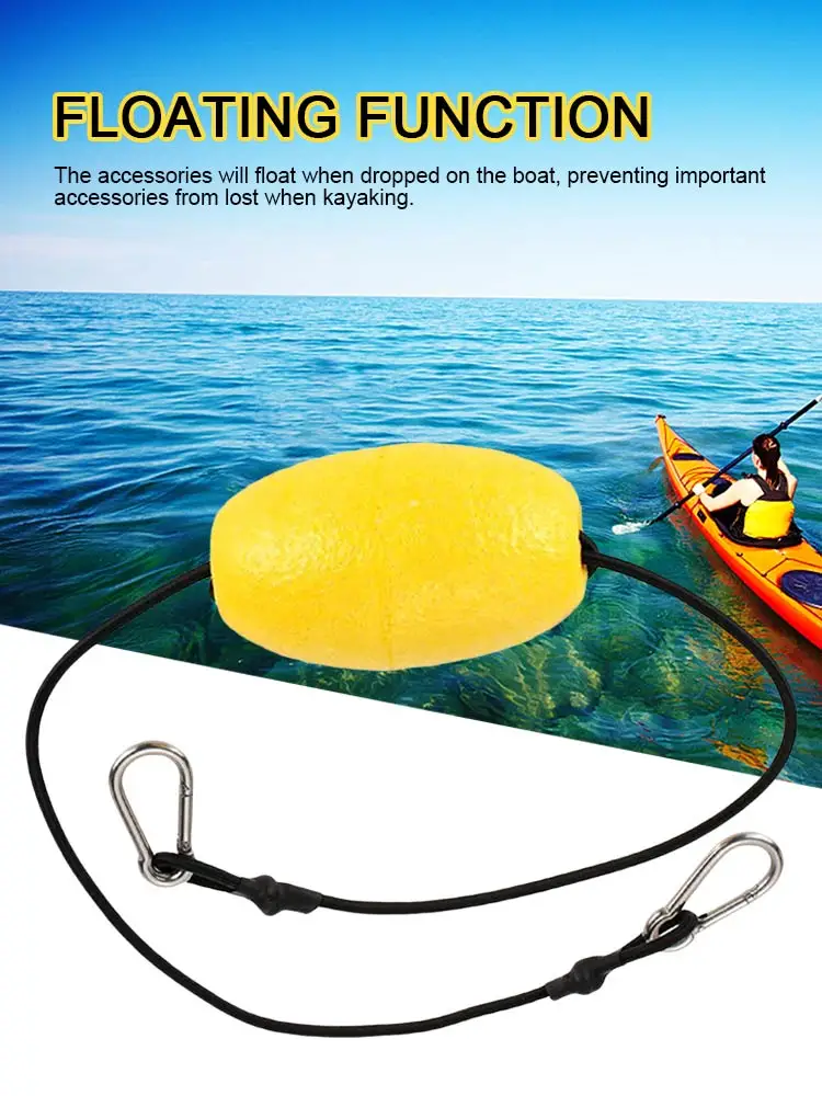 Kayak Float Elastic Rope Spring Clasp Drift Anchor Tow Rope Throw Line With Dual Floats End Clips For Kayak Canoe Accessories