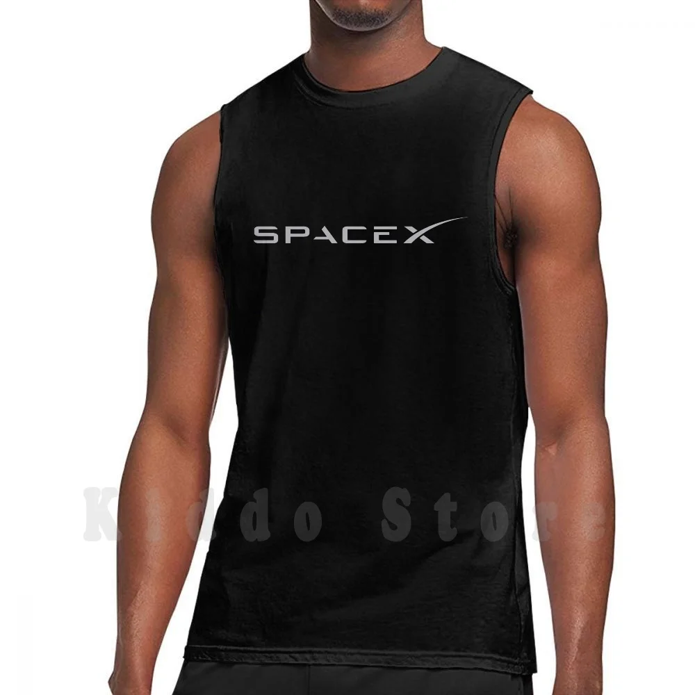 Spacex Logo Tank Tops Vest 100% Cotton Spacex Falcon9 Launch Spacex Launch Space Rocket Elon Musk