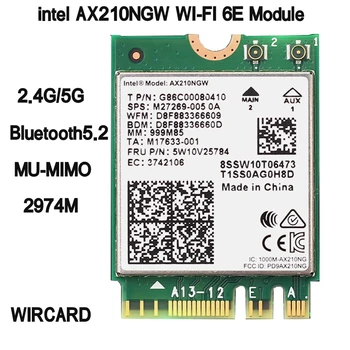 להקה כפולה 2974mbps ax210ngw 802.11ax/ac כרטיס אלחוטי עבור x210 wifi 6e m.2 ngff bt 5.2 wifi רשת wlan 2.4g/5g