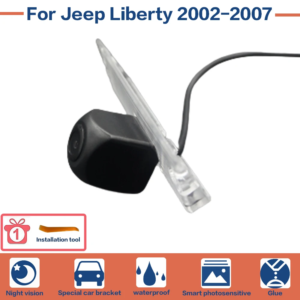 Kamera Tampilan Belakang CCD untuk Jeep Liberty 2002 ~ 2007 Penglihatan Malam Full HD Kamera Cadangan Terbalik Tahan Air