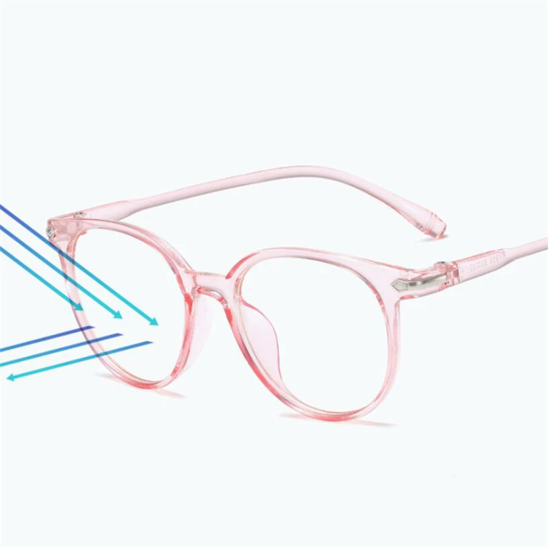 Transparent Tea Vintage Women Short-sight Eyeglasses KY959 Big Frame Oval Prescription Spectacles Diopter 0 -50 -100 To -600