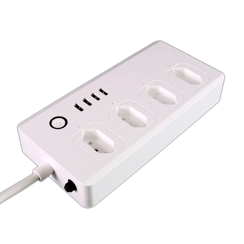 Wifi Smart Power Strip EU US UK AU Presa 10A 2000W 4 Spine con 4 USB APP Controllo remoto App Tuya