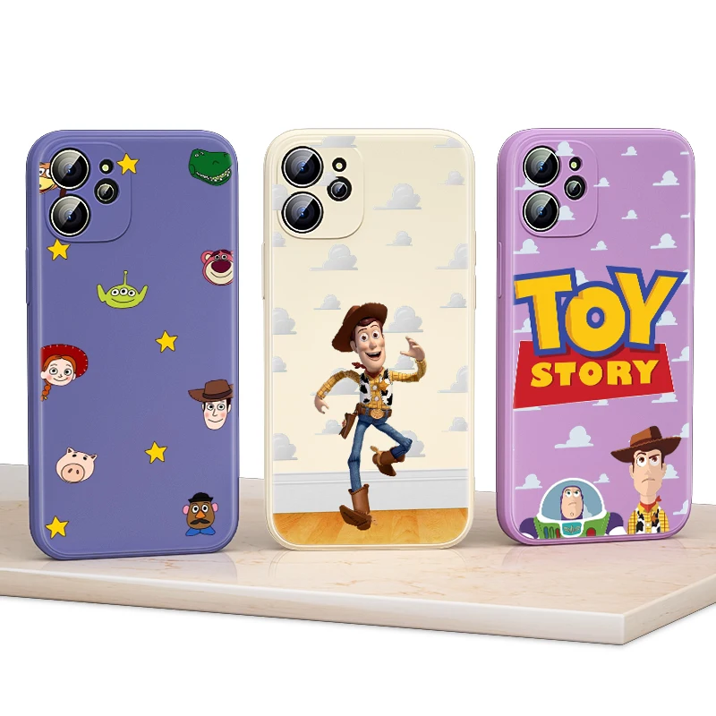 Toy Story Animation For Apple iPhone 14 13 12 mini 11 8 7 XS XR SE 2020 Pro Max Plus Liquid Silicone Soft Phone Case