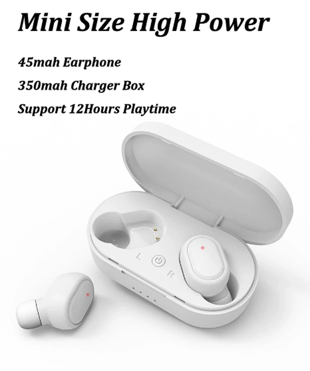 TWS M1 Tai Nghe Nhét Tai Bluetooth-Tai Thể Thao Mini Thật Tai Nghe Không Dây Tai Nghe 5.0 Tự Động Ghép Nối Dài Giờ Chơi PK I14 i18 I10 Bởi Công Ty DHL