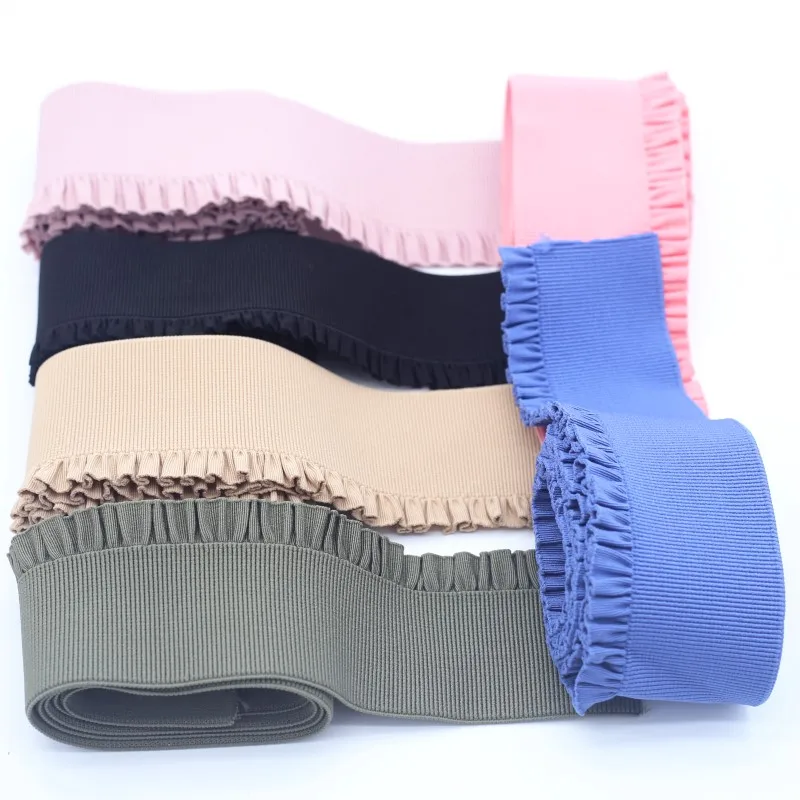 56mm Colordul Auricular Lace Elastic Band Flannel Waist High Elastic Rubber Waistband DIY Handmade Sewing Clothing Accessories