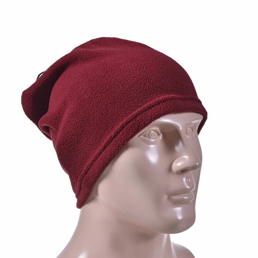 Unisex Beanie Hats Ski Snood Scarf Women Men Thermal Fleece Scarf Snood Neck Warmer Face Mask Winter Spring