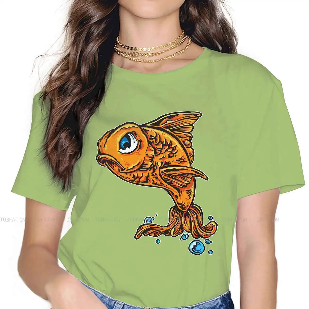 Fish Out of Water Ocean Cute Casual Games TShirt for Woman Girl Essential 5XL Leisure Tee T Shirt Novelty Loose