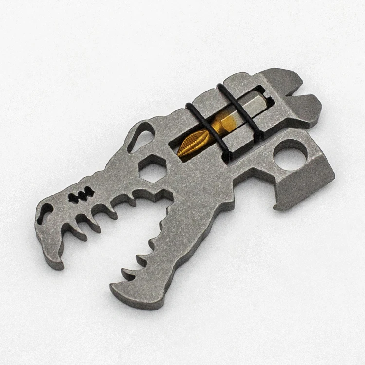 New Arrival Outdoor EDC Titanium Alloy Dinosaur Multi-function Self Defense Survival Tool Daily Emergency Equipment Travel Tools