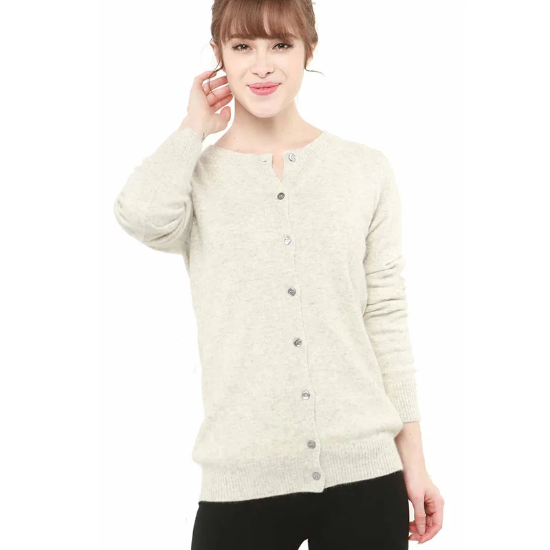 LONGMING Women Cardigan 100% Merino Wool Sweater Wool Blends Autumn Winter Warm knitted Femme Cardigan Women Cashmere Sweater