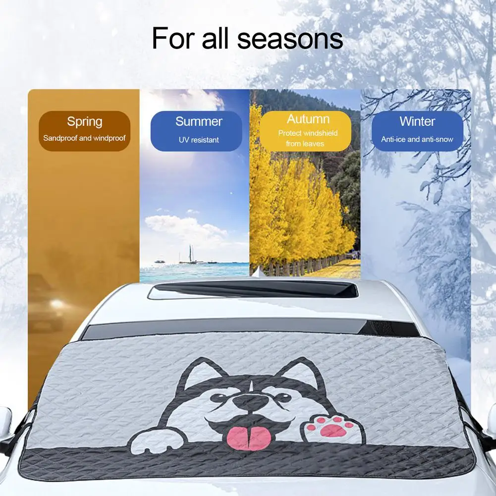 Car Exterior Protection Snow Blocked Car Snow Cover Ice Protector Visor Sun Shade Front Windshield Cover Block S hields For Cars