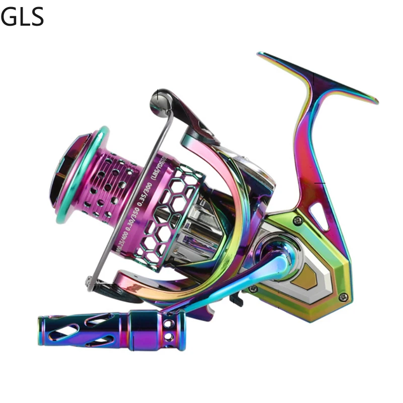 

Multicolor 17+1BB Metal spool spinning wheel AK 2000-7000 Series Anti-corrosion Foot Seat Fishing Coil 4.6:1 Fishing Reel