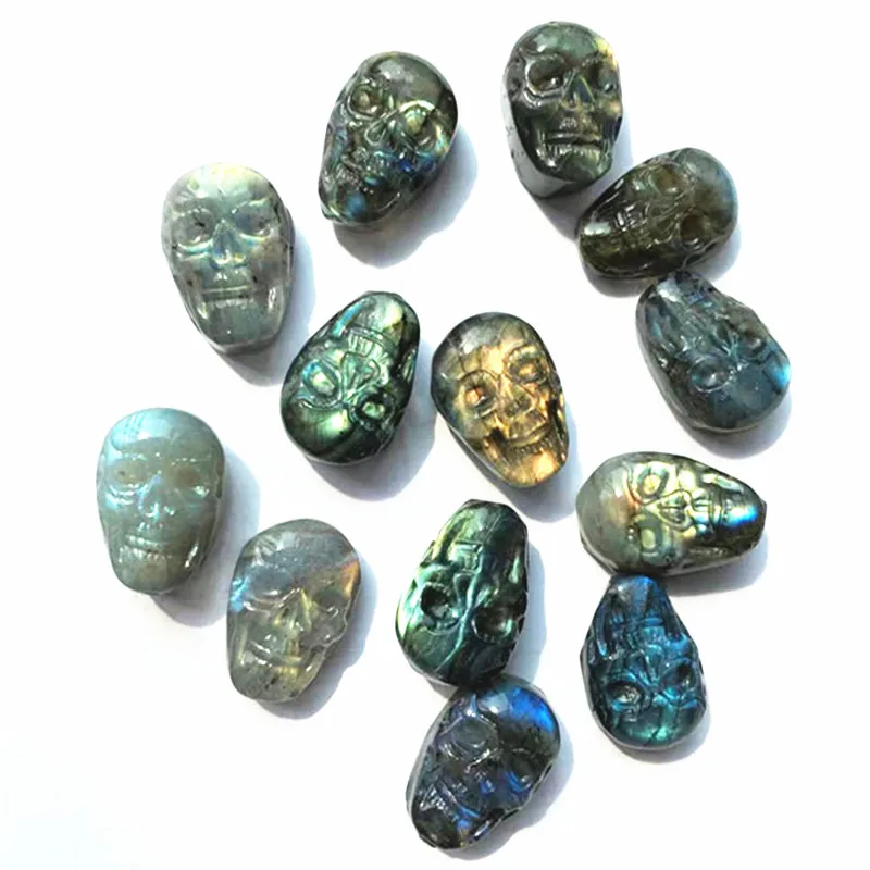 

Labradorite Skulls Natural Carved Crystal Healing Gemtones For Home Decoration