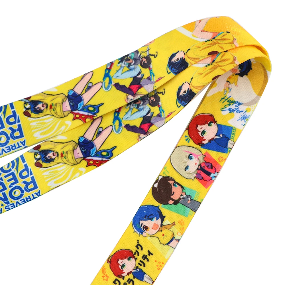 Flyingbee Japanese Anime Characters ID Card Holder Bus Card Holder Staff Card Lanyard For Keys Phone DIY Hang Rope X2330