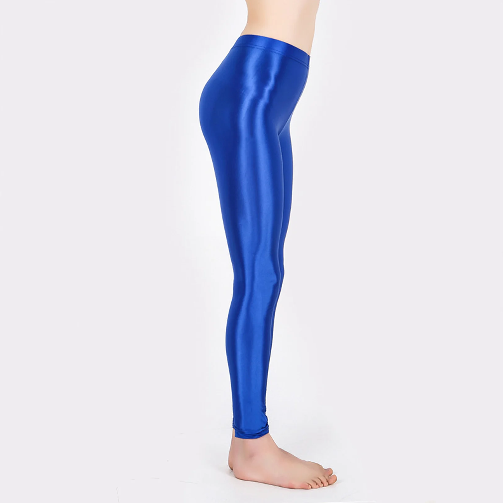 Kids Shiny Metallic Stretchy Seamless Ballet Dance Leggings Girls Trousers Tights Sport Pant Fitness Yoga Gym Workout Sweatpants