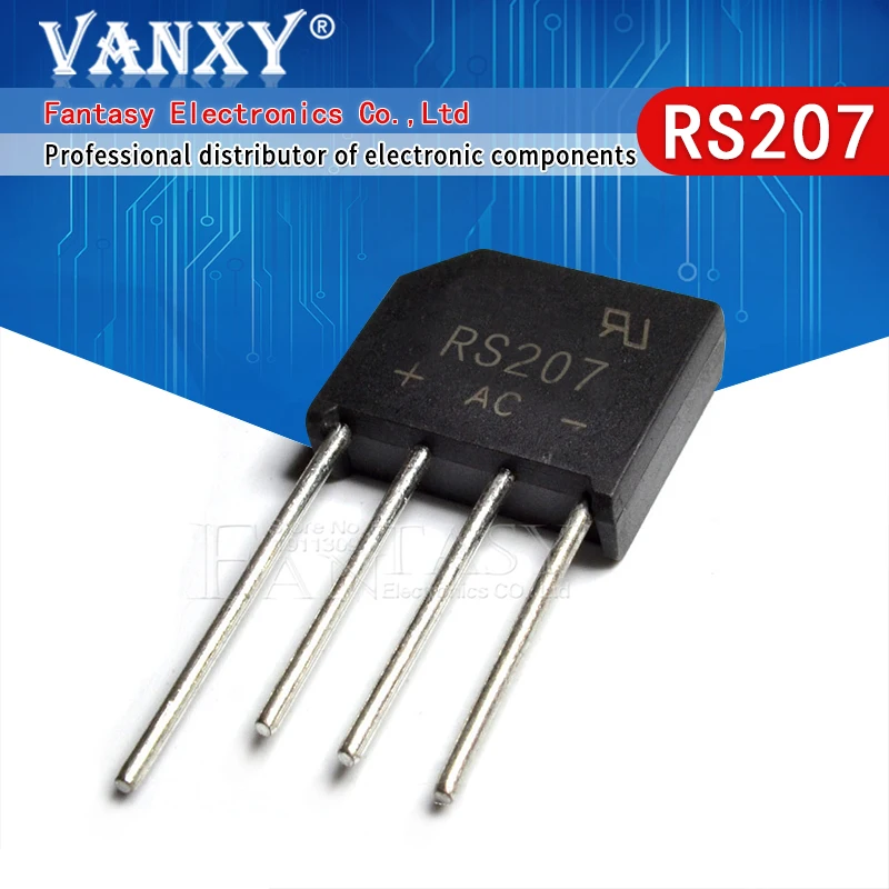 10PCS RS207 DIP ZIP-4 Bridge Rectifier 2A 700V RS406 RS407 RS507 RS608 RS807 RS808