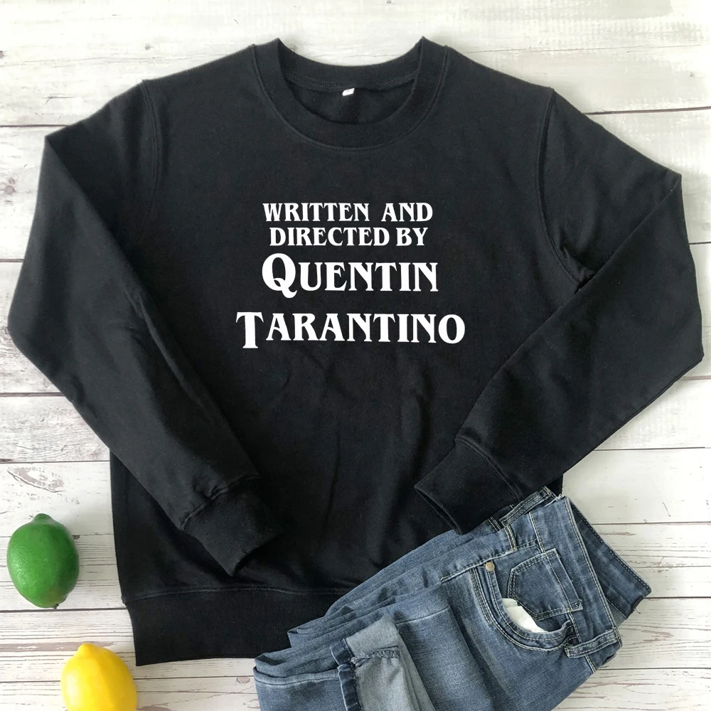 Written and directed quentin Tarantino Sweatshirt Spring Tops Casual High Quality Cotton Yellow Jumper Tarantino Grunge Crewneck