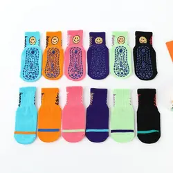 Autumn Winter Spring Summer Breathable Non-slip Floor Socks Boy Girl Socks Home Kids Socks Cotton Candy Color Ankle Socks