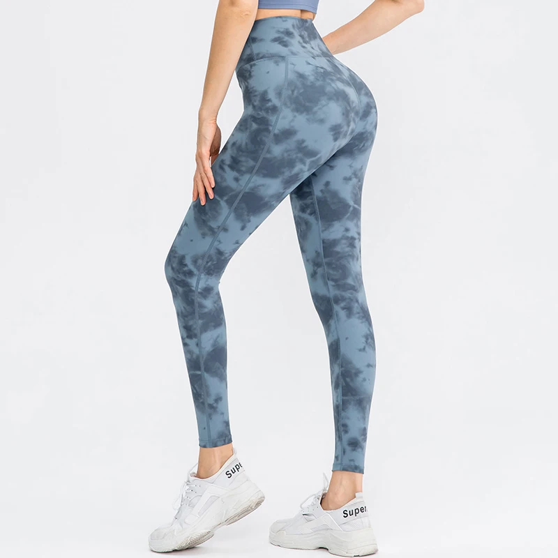 Women's Pants High Waist Print Stretch Yoga Leggings Gym Running Workout Seamless Casual Sportswear Breathable Fitness Tights