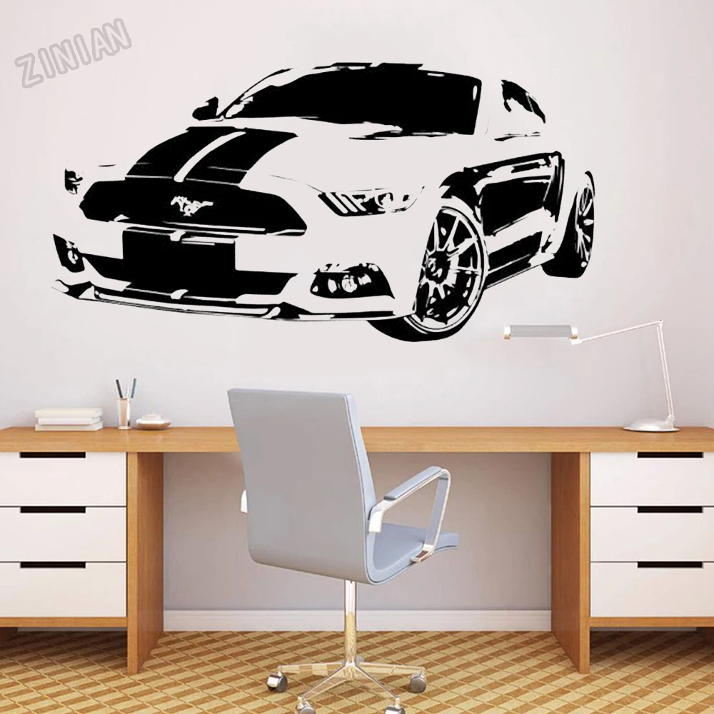 Muscle Car V8 Wall Sticker Decor Boys Room Games Room Bar Vinyl Cool Car Decals Art Living Room Home Decoration Murals Y224