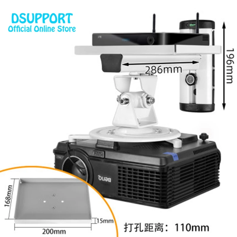 PR03-T Алюминий сплав 360 градусов проектор настенное крепление полный движение выдвижной Универсальный держатель для проектора