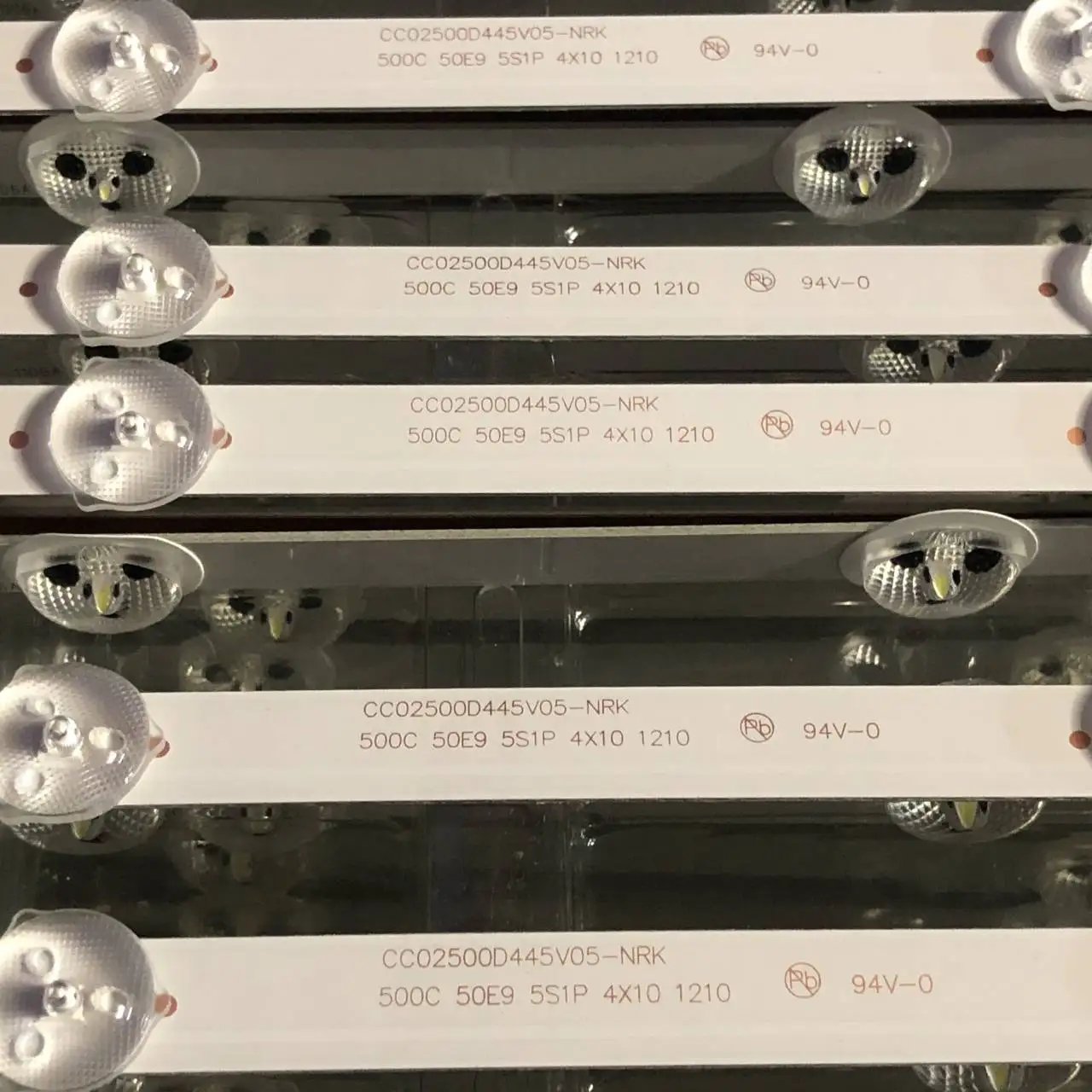 Tira de luces LED de retroiluminación, 5 lámparas CC02500D445V05 500C 5S1P 4X10 1210 para LE-8815A AKTV5013TS LE-8822A A TH-LD50WE9, 6V, 5 unidades