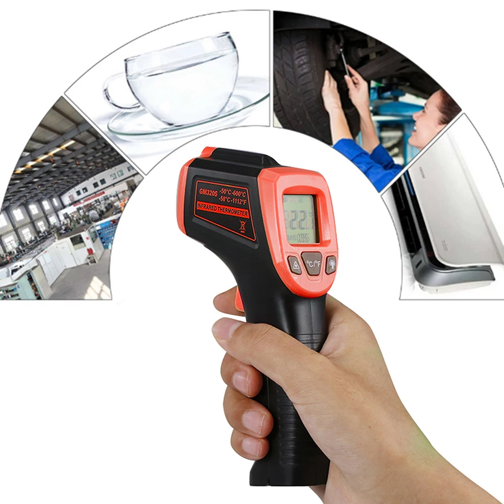 Digital Infrared Thermometer -50~600℃ / -58~1122℉ Contactless thermometer GM320/GM320S /HW600/HW550 IR Laser Pyrometer 40% Off