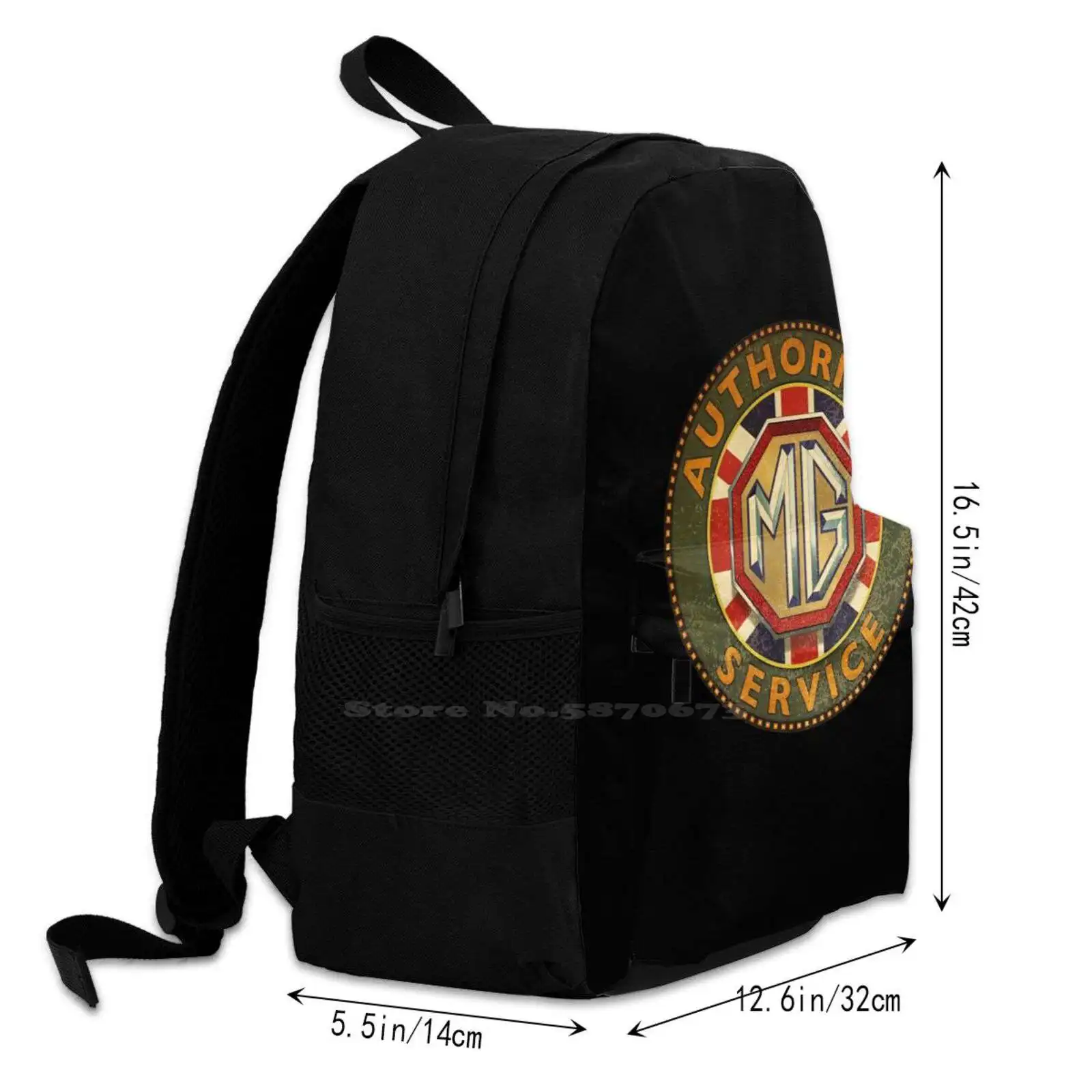 Mg Serviço Moda Mochila Escolar, Autorizado Travel Bag, Laptop, Mg, Mgb, Mga, Abingdon, Mgtd, Mgtf, Midget, Britânico, Britânico