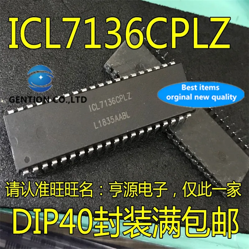 5Pcs ICL7136CPLZ ICL7136 DIP-40 Analog to digital converter chip  in stock  100% new and original