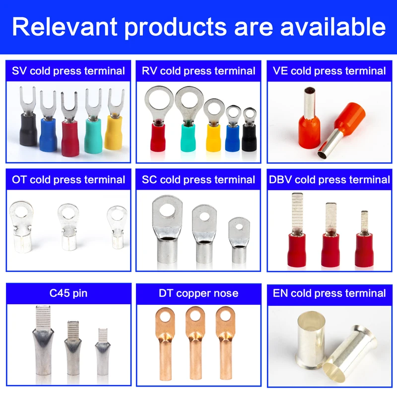 UT OT Non-Insulated Ring Fork U-Type Terminal Tin-Plated Brass Terminals Assortment Kit Cable Wire Connector Crimp