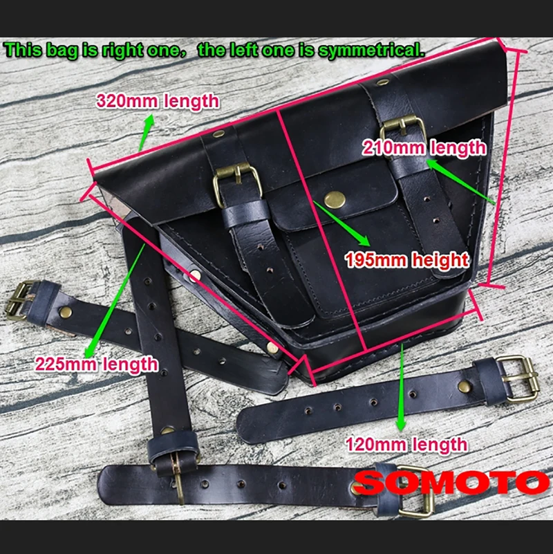 Universal Vintage Motorcycle Saddlebag Leather Bag Storage Tool Pouch Motorbike Water Bag Mutt Mash125 mash250 Side Bag Cover