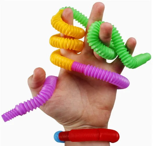 Colorful Tubes Fidget Toys Folding Autism Adults Sensory Stress Relief Simple Toys for Adults Children Funny Antistress Toy