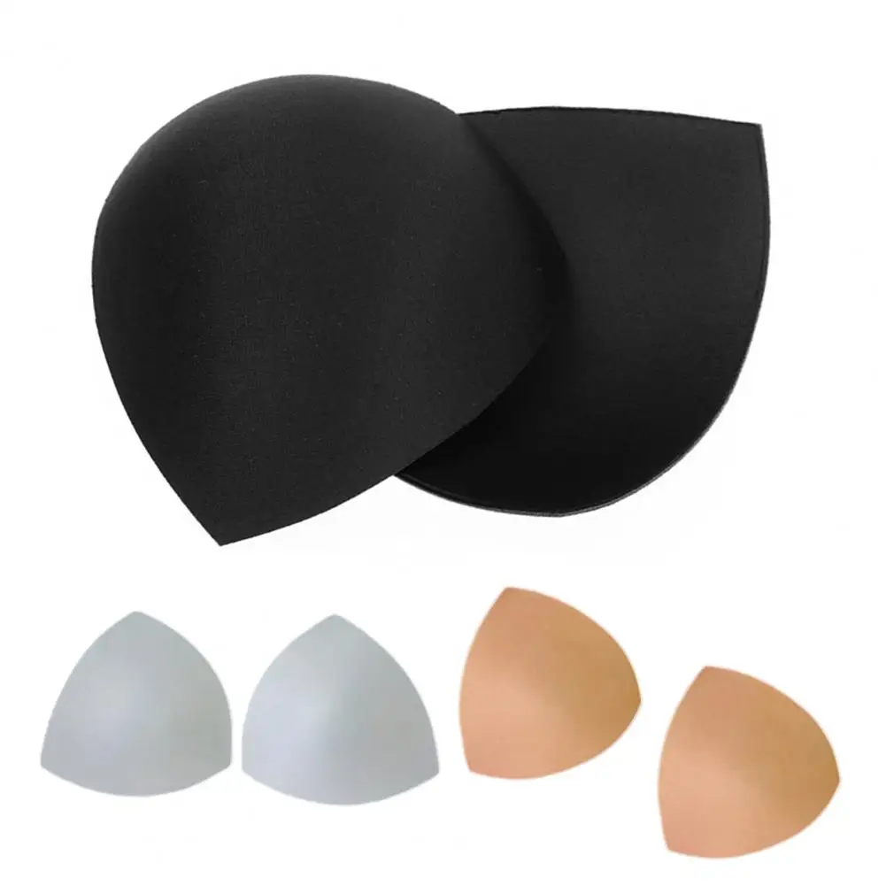 1 Pair Women Bras Cushion Bikini Inserts Chest Pad Intimates Accessories Soft Sponge Chest Bra Pad