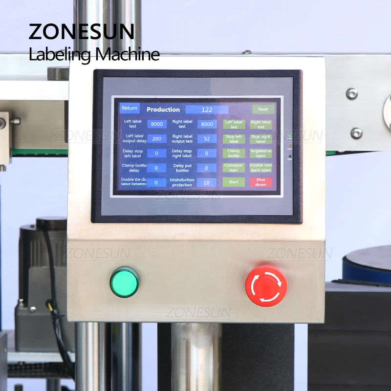 ZONESUN ZS-TB990 Automatic Round and Square Bottles Labeling Machine Single or Double Side Sticker Label Cosmetic Container