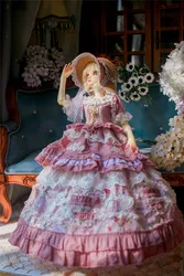 BJD Doll Clothing is suitable for1/3 1/4 1/6 size giant doll retro court doll dress 6 piece doll accessories