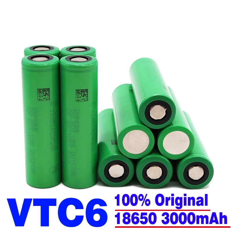 

Original US18650 VTC6 3.7V 3000mAh rechargeable lithium battery 20A discharge for Electronic equipment such as electric toys