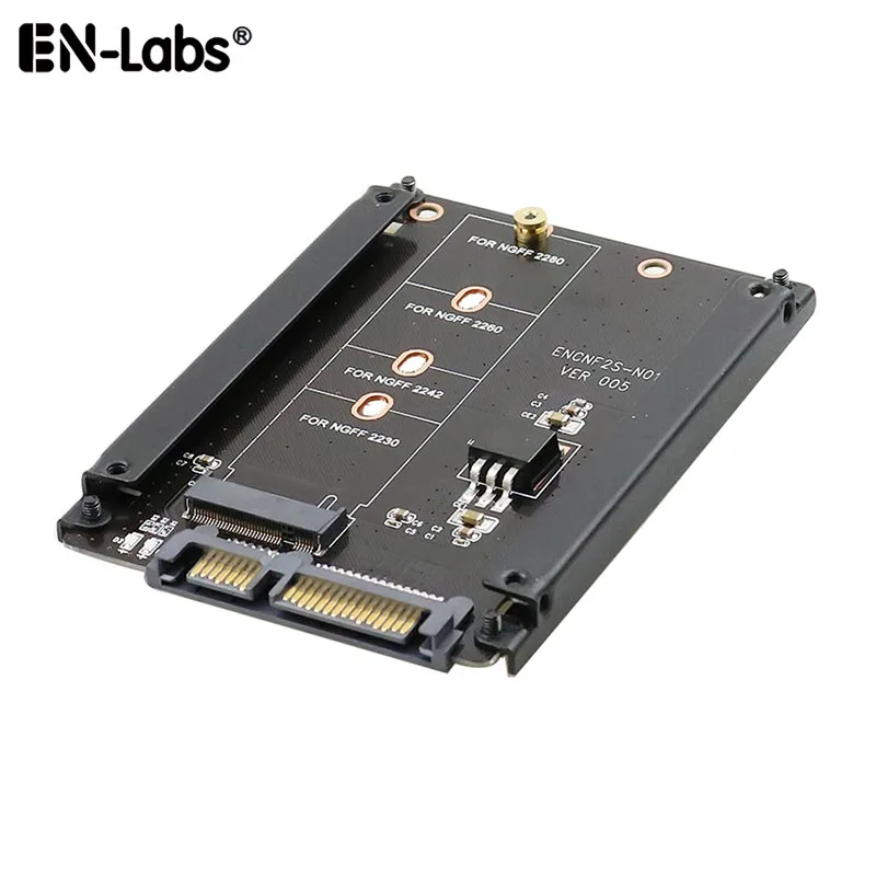 

M.2 NGFF SSD to 2.5 Inch SATA Adapter,M2 B-key to 2.5 Hard Drive Converter for 2230/2242/2260/2280mm-7mm 2.5" SSD Bracket