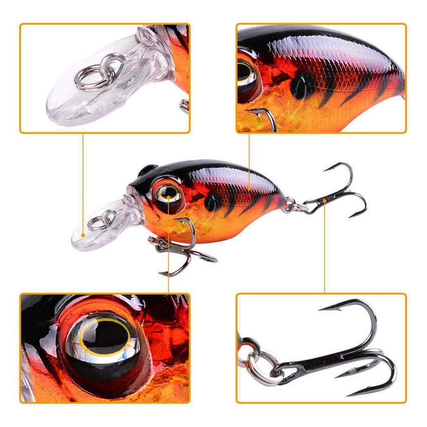 1pc Fishing Lure 6cm 8.4g Floating Crankbaits Artificial Plastic Hard Bait Minnow Bass Wobblers For Trolling carp Fishing Tackle